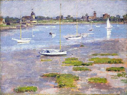 Theodore Robinson Theodore Robinson, Low Tide Riverside Yacht Club china oil painting image